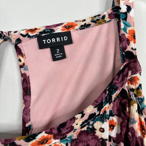 Torrid Cold Shoulder Floral Skater Dress - Picture 5 of 10